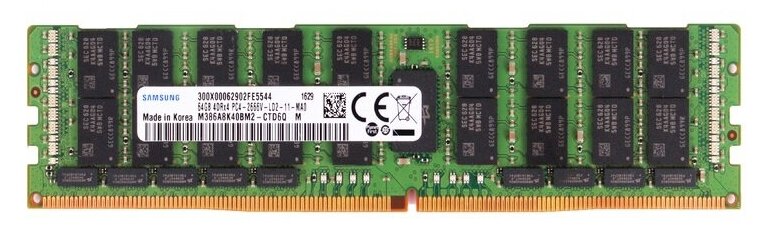 Оперативная память Samsung 64 ГБ DDR4 2666 МГц DIMM CL19 M393A8G40MB2-CTD 5230000₽