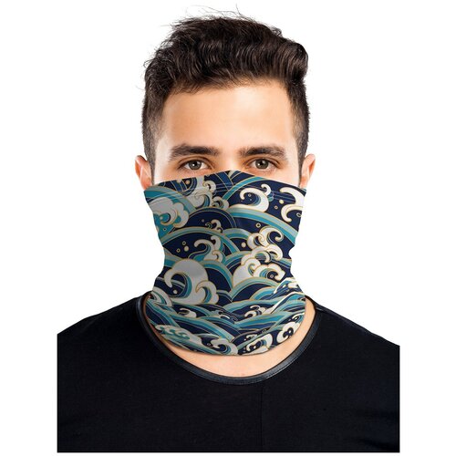 фото Универсальный бафф маска "узорные волны" joyarty