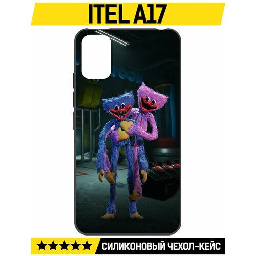 Чехол-накладка Krutoff Soft Case Хаги Ваги и Киси Миси для ITEL A17 черный чехол накладка krutoff soft case хаги ваги желтый для itel a17 черный