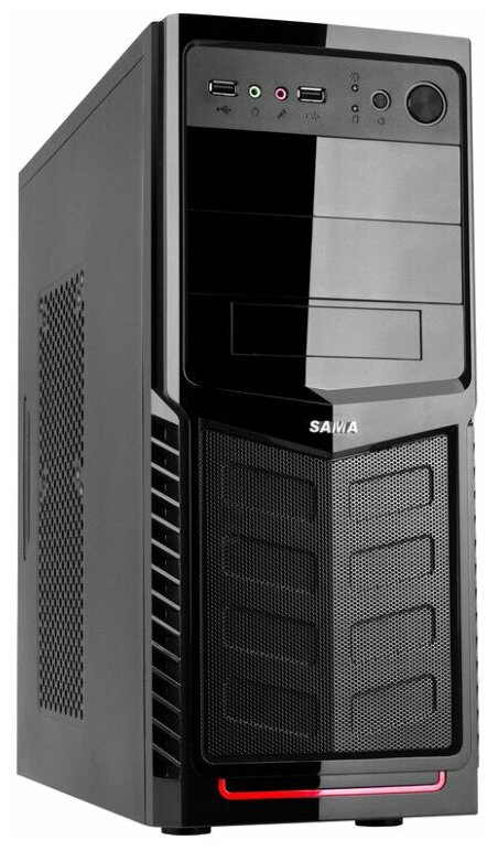 Корпус ATX Accord A-30B, Midi-Tower, без БП, черный [acc-a30b]