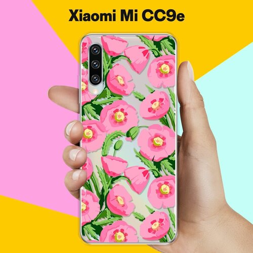 Силиконовый чехол Узор из цветов на Xiaomi Mi CC9e силиконовый чехол узор из сердец на xiaomi mi 9