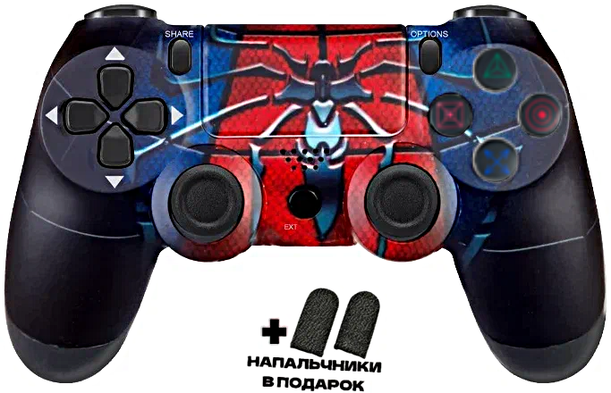 Геймпад беспроводной игровой джойстик для PlayStation 4, ПК, iOs, Android, Bluetooth, USB, WinStreak, Spider Синий