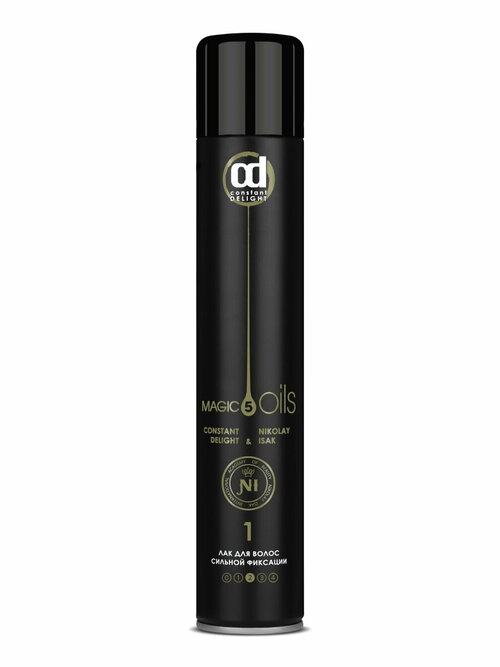 Constant Delight Лак для волос №1 5 Magic oil, сильная фиксация, 450 г, 400 мл
