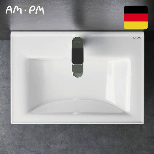 Изображение товара Раковина для ванной комнаты AM.PM, с донным клапаном 65 см, хром