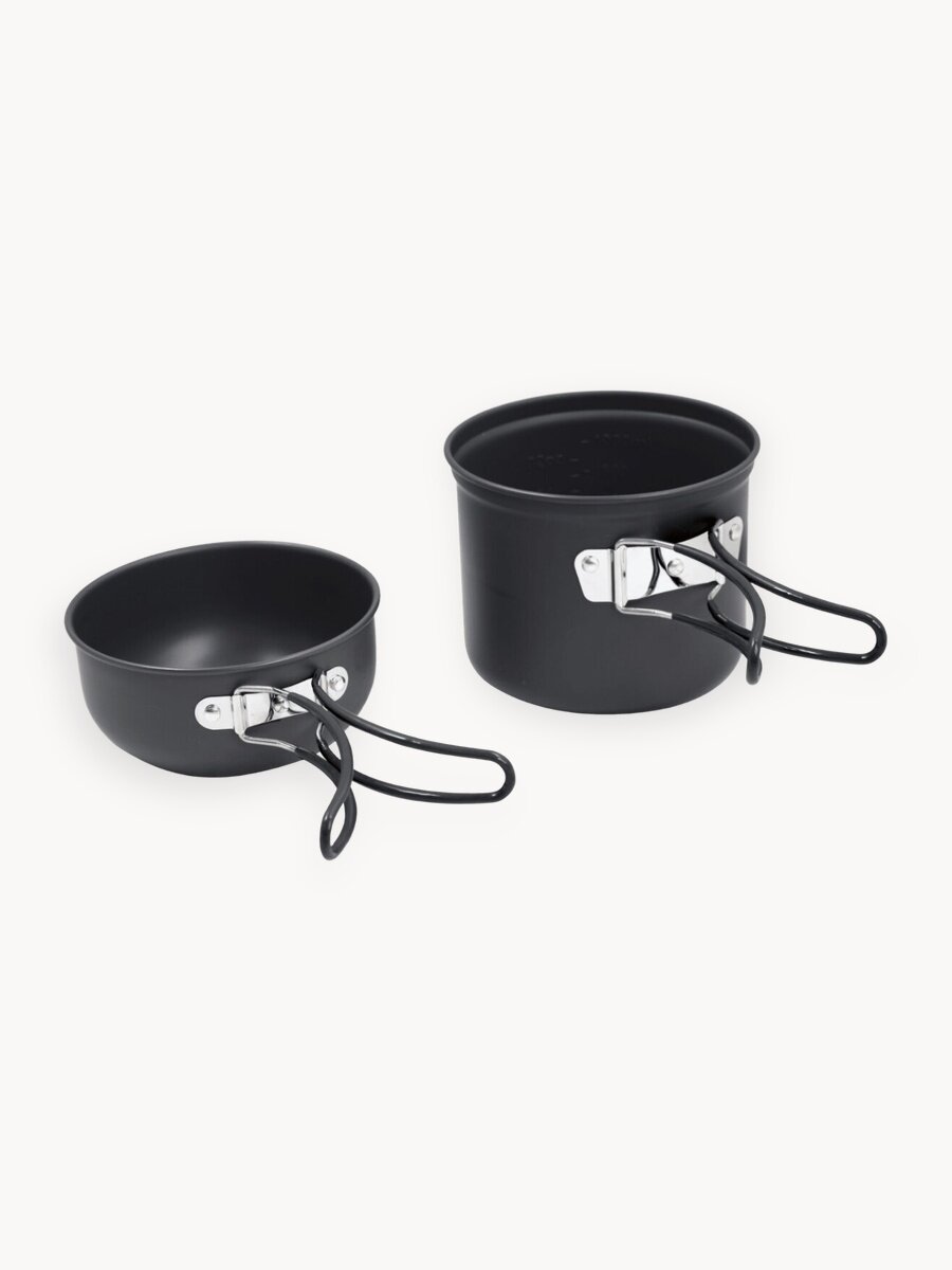 Котелок походный 1л + Крышка миска 0,5л для костра кемпинга FORESTER MOBILE, туристический набор