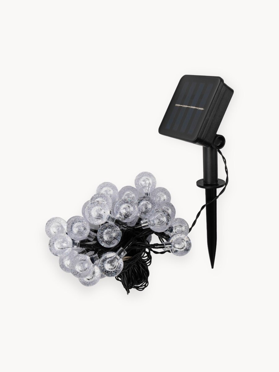 Гирлянда на солнечной батарее уличная ФAZA 30 разноцветных светодиодов / 6.35м