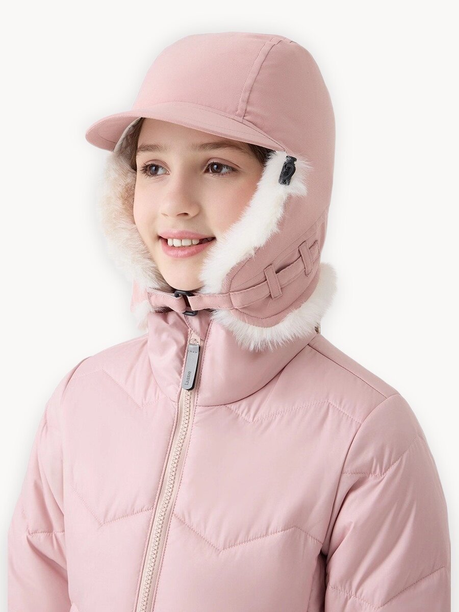 Шапка-ушанка Lassie Kurkku для девочек, размер 52, розовый,