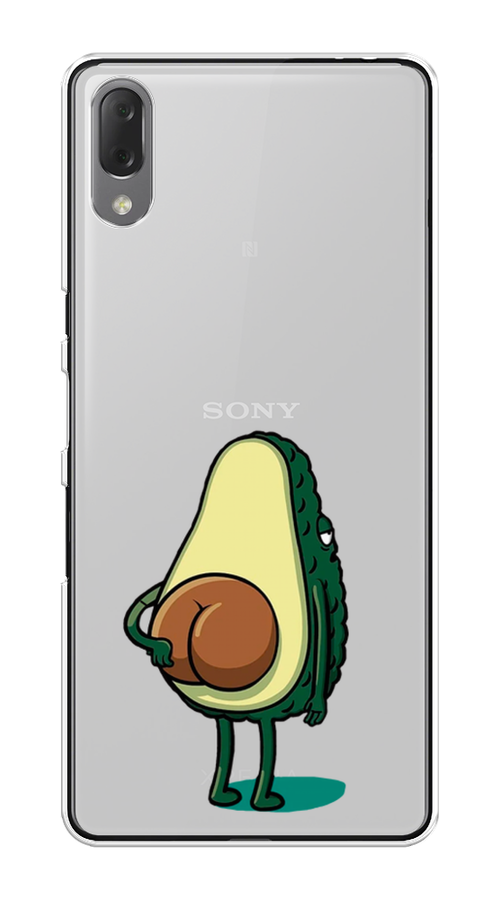 Силиконовый чехол на Sony Xperia L3 / Сони Икспериа L3 Попа авокадо, прозрачный