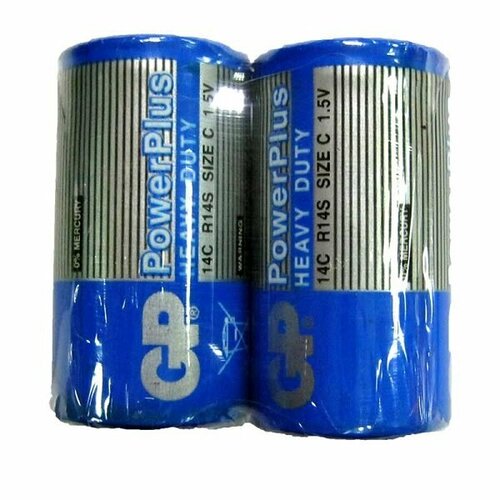 Батарейки солевые GP 14C/R14 PowerPlus C R14 1,5В 24шт gp батарейка gp 14c powerplus heavy duty sr2 2шт 14c r14