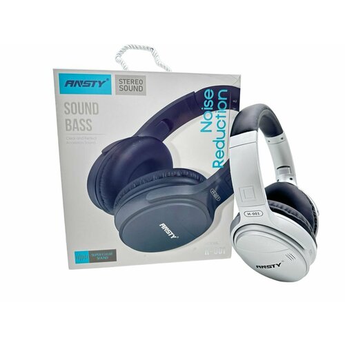 Наушники беспроводные ANSTY H-001SOUND BASS серебристые Bluetooth 1556₽