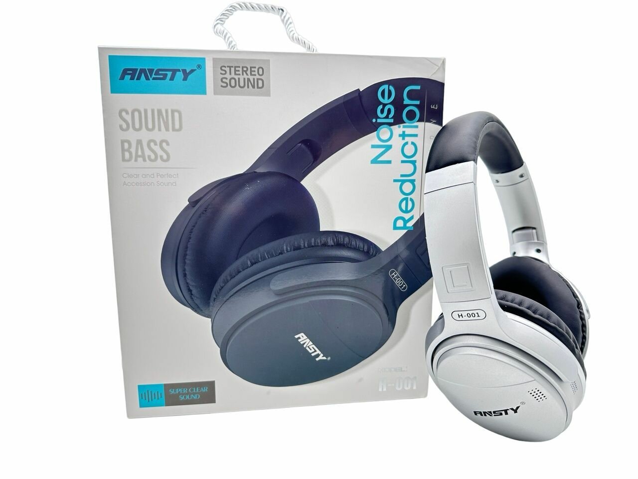 Наушники беспроводные ANSTY H-001SOUND BASS серебристые Bluetooth