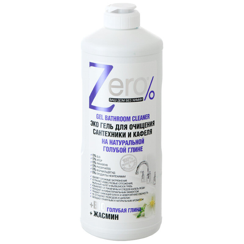 Эко-гель очищающий Zero Голубая глина + Жасмин для сантехники и кафеля 500мл - фото №6