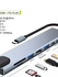 USB- HUB,8 в 1 USB разветвитель, 8-портов адаптер, док станция 4K...