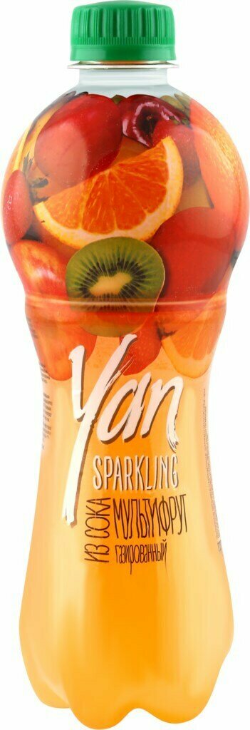 Напиток сокосодержащий YAN Sparkling мультифруктовый газированный, 0.47 л - 6 шт.