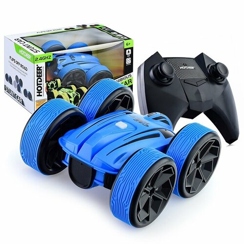 Машина радиоуправляемая Oubaoloon 27MHz, пластик, синий, в коробке (G03081R)