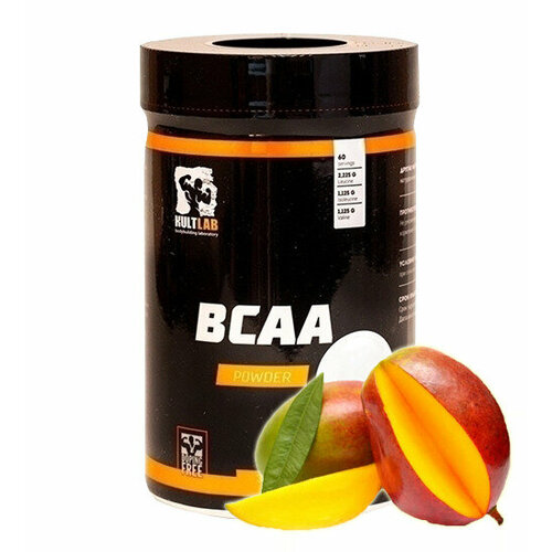 vplab bcaa 8 1 1 аминокислоты манго 300 г 1 шт Kultlab BCAA, Манго, 300 гр, 2:1:1 / Культлаб аминокислоты БЦАА