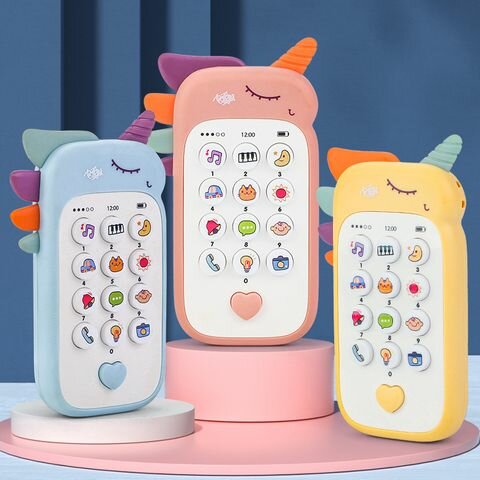 Интерактивный детский развивающий телефон\ Музыкальный обучающий телефон\ игрушечный телефон единорог для детей