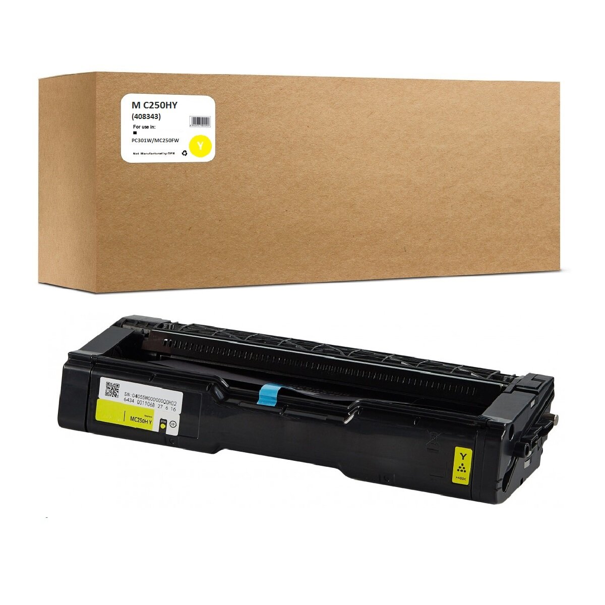 Картридж M C250H (408343) для Ricoh PC301W/MC250FWB 6.3К Yellow Compatible (совместимый)