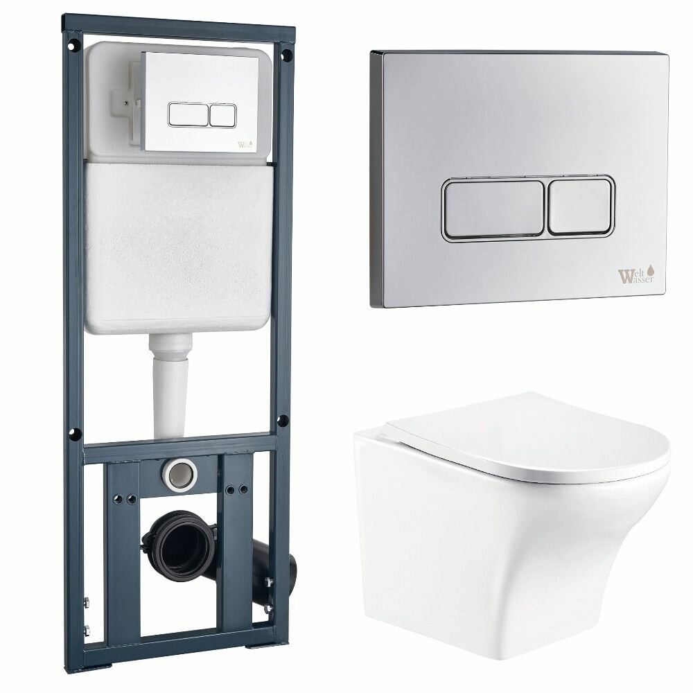 фото Унитаз с инсталляцией WeltWasser MARBERG 410 + ODENBACH 004 GL-WT + MAR 410 SE