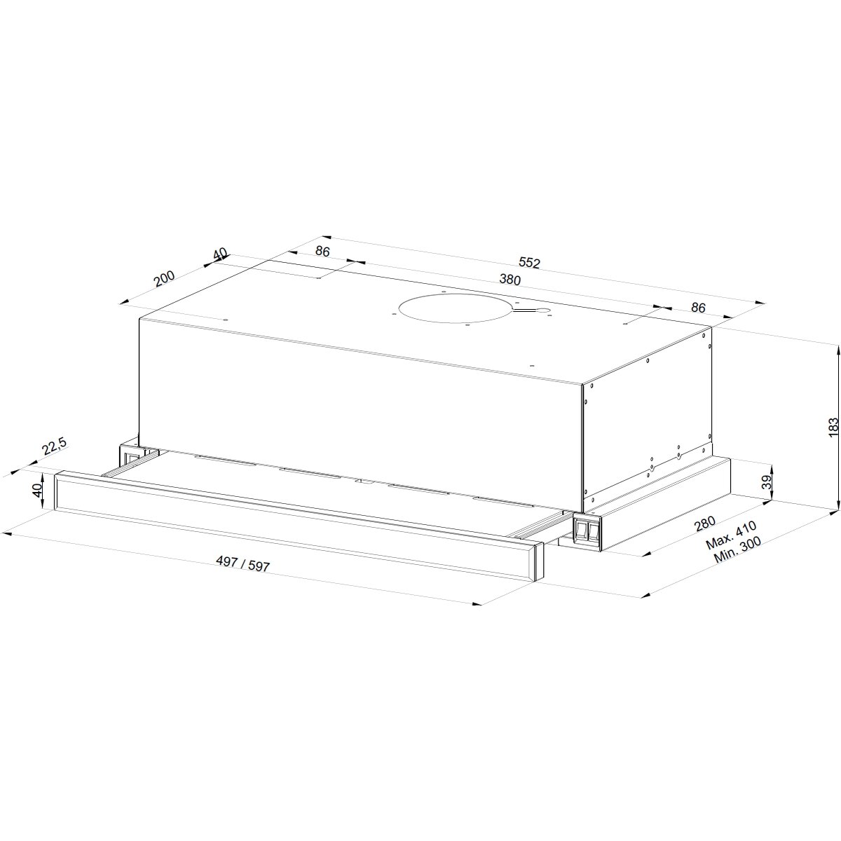 Встраиваемая вытяжка Kuppersberg SLIMLUX 60 B - фотография № 9