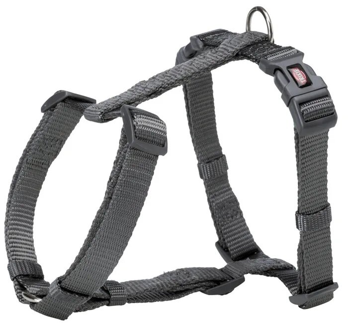 Trixie Шлейка Premium H-Harness, S–M: 42–60 см/15 мм, графитовый - фото №1