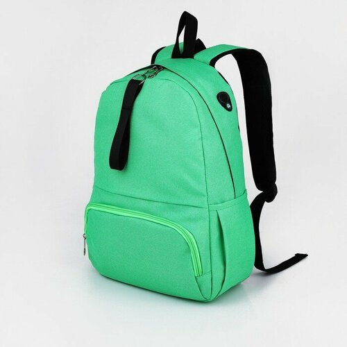 Рюкзак школьный из текстиля на молнии, 3 кармана, цвет зелёный блюдо 41 см фигурное квадратное н н chodov корона гуси 042246