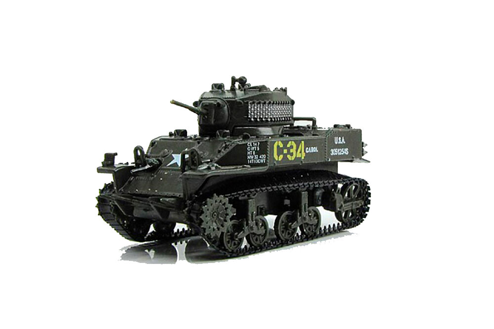Модель коллекционная DEAGOSTINI Tank М5А1 stuart 1944 / М5А1 стюарт (танки мира #27)