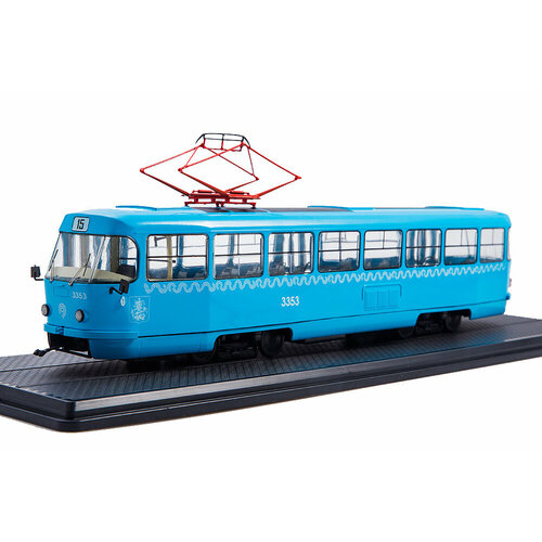 TATRA-T3SU московский трамвай мосгортранс трамвай play smart автопарк tatra t3su 9708c 1 54 28 5 см голубой белый серый