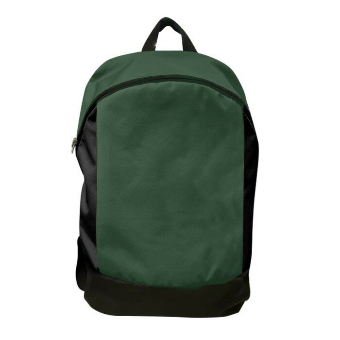 Рюкзак текстильный 46х30х10 см, вертикальный карман, цвет зеленый 9587000