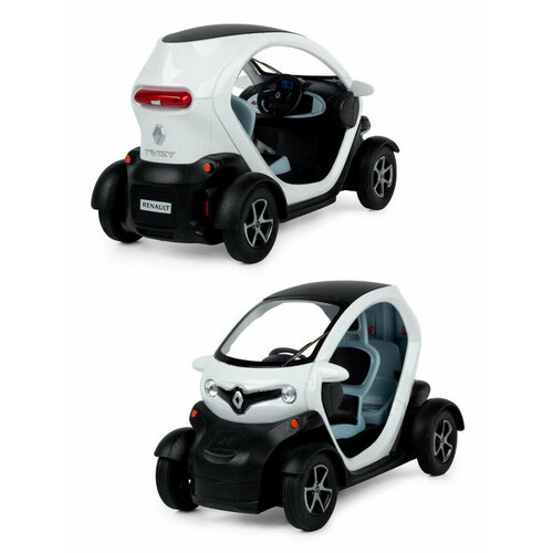 Металлическая машинка Kinsmart 1:18 «Renault Twizy» инерционная, белая KT5111D-3