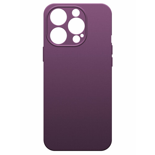 Чехол на Apple iPhone 15 Pro (Эпл Айфон 15 про), силиконовый с защитной подкладкой фиолетовый, Miuko чехол на apple iphone 15 pro эпл айфон 15 про силиконовый с защитной подкладкой фиолетовый miuko