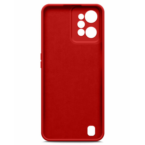 Чехол на Realme C31 (Риалми С31) силиконовый с защитной подкладкой из микрофибры, красный, Miuko чехол на realme c35 риалми с 35 силиконовый с защитной подкладкой из микрофибры красный microfiber case brozo