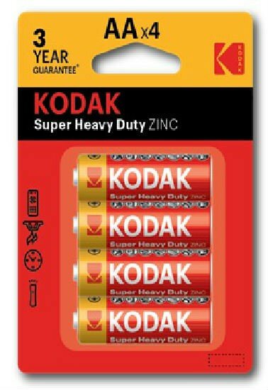 Батарейка AA R6 Extra Heavy Duty 4 шт в блистере KODAK Б0005119