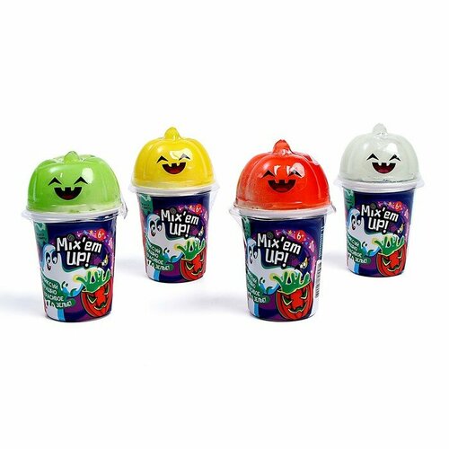 Игрушка «Сделай свой уникальный слайм. Хэлоуин», в наборе 2 вида слайма, воздушный пластиллин