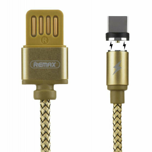 Кабель Type-C - USB-A 2.0 / 1m / 1,5A / Remax RC-095a (магнитный) золотистый кабель usb type c 1m rc 064a dominator remax