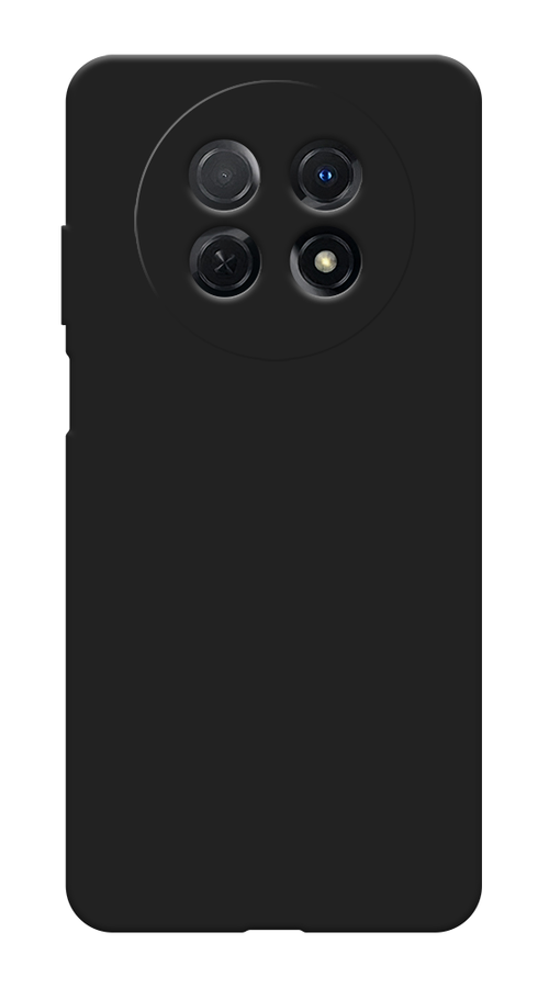 Матовый силиконовый чехол на Huawei Nova Y91 / Хуавей Нова Y91 с защитой камеры, черный