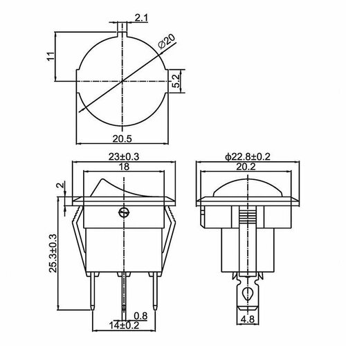 миниатюрный кнопочный переключатель mps 203 r – knitter switch Выключатель клавишный круглый 250В 6А (3с) ON-OFF зел. с подсветкой (RWB-214 SC-214 MIRS-101-8) Rexant 36-2573