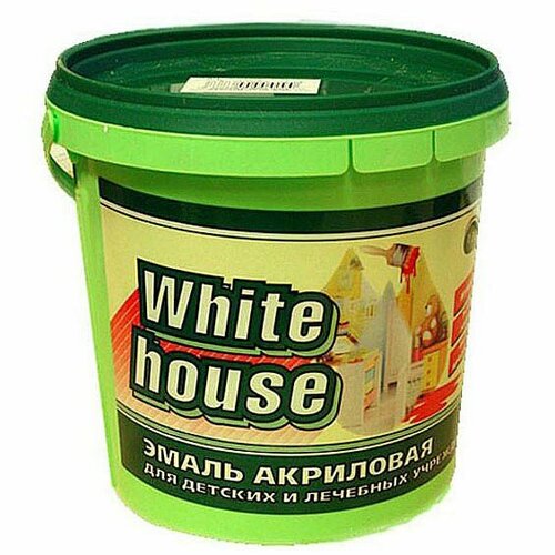 Эмаль акриловая White House для детских и лечебных учреждений белая полуглянцева 1 кг
