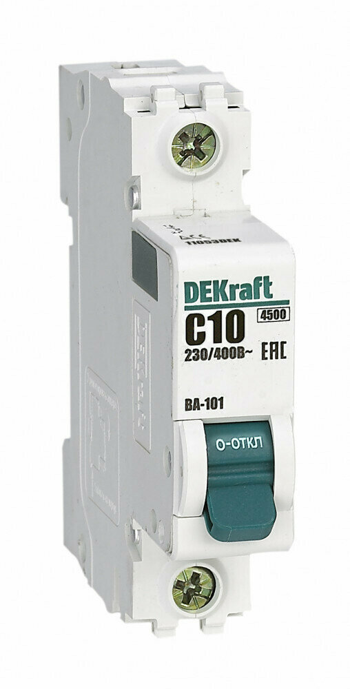 DEKRAFT Выключатель автоматический однополюсный 10А С ВА-101 4.5кА (11053DEK)