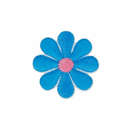 Gamma Термоаппликация №04/5 №1580I цветок синий 3.5х3.5 см 1580I
