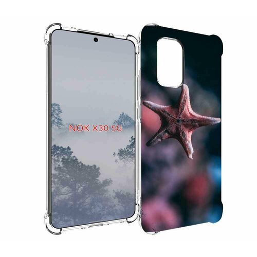 Чехол MyPads морская-звезда---starfish для Nokia X30 5G задняя-панель-накладка-бампер чехол mypads морская звезда starfish для motorola moto x30 pro задняя панель накладка бампер