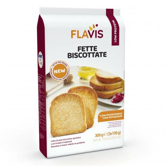 Тосты хрустящие с низким содержанием белка Fette Biscottate, т.м. Flavis, 300 г