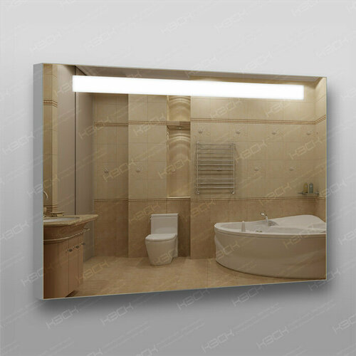 Зеркало для ванной комнаты 385 с LED подсветкой 9,6 Вт/м 70 х 100 см с кнопочным выключателем