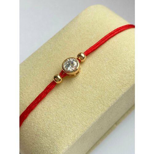 фото Браслет, циркон, 1 шт., красный napela