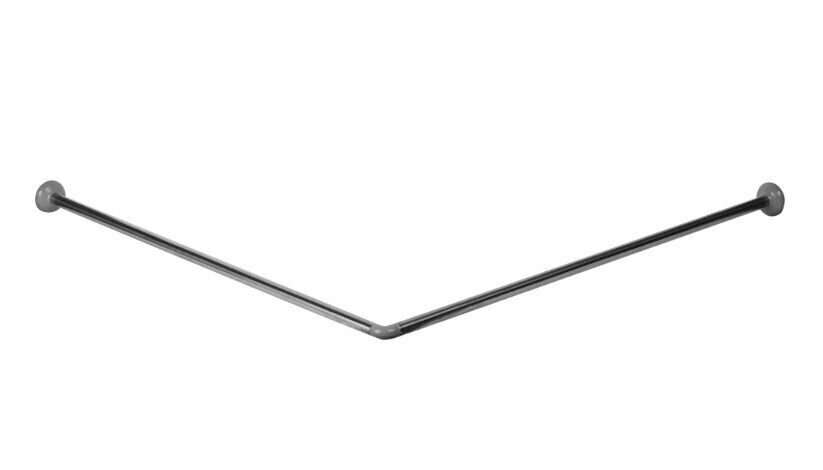 фото Штанга для ванной комнаты Г-образная 90х90 см, 22 мм, цвет хром