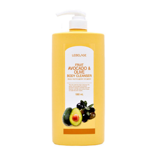 Очищающий пенящийся гель для душа с оливой и авокадо LEBELAGE Fruit Avocado & Olive Body Cleanser