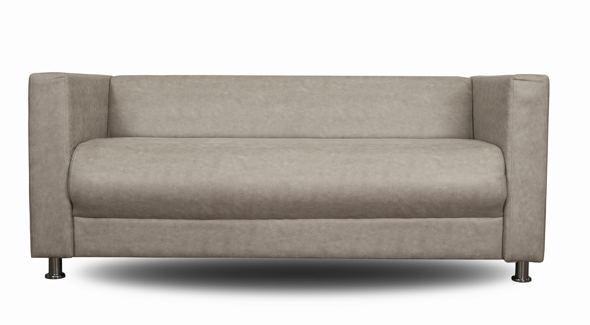 фото Диван прямой офисный с подлокотниками Пауза 180 из искусственной замши Плутон 002