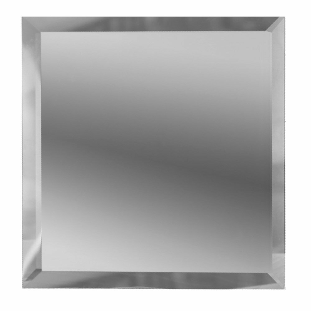 Плитка зеркальная квадратная 180х180х4 мм Дом стекольных технологий серебряная с фацетом