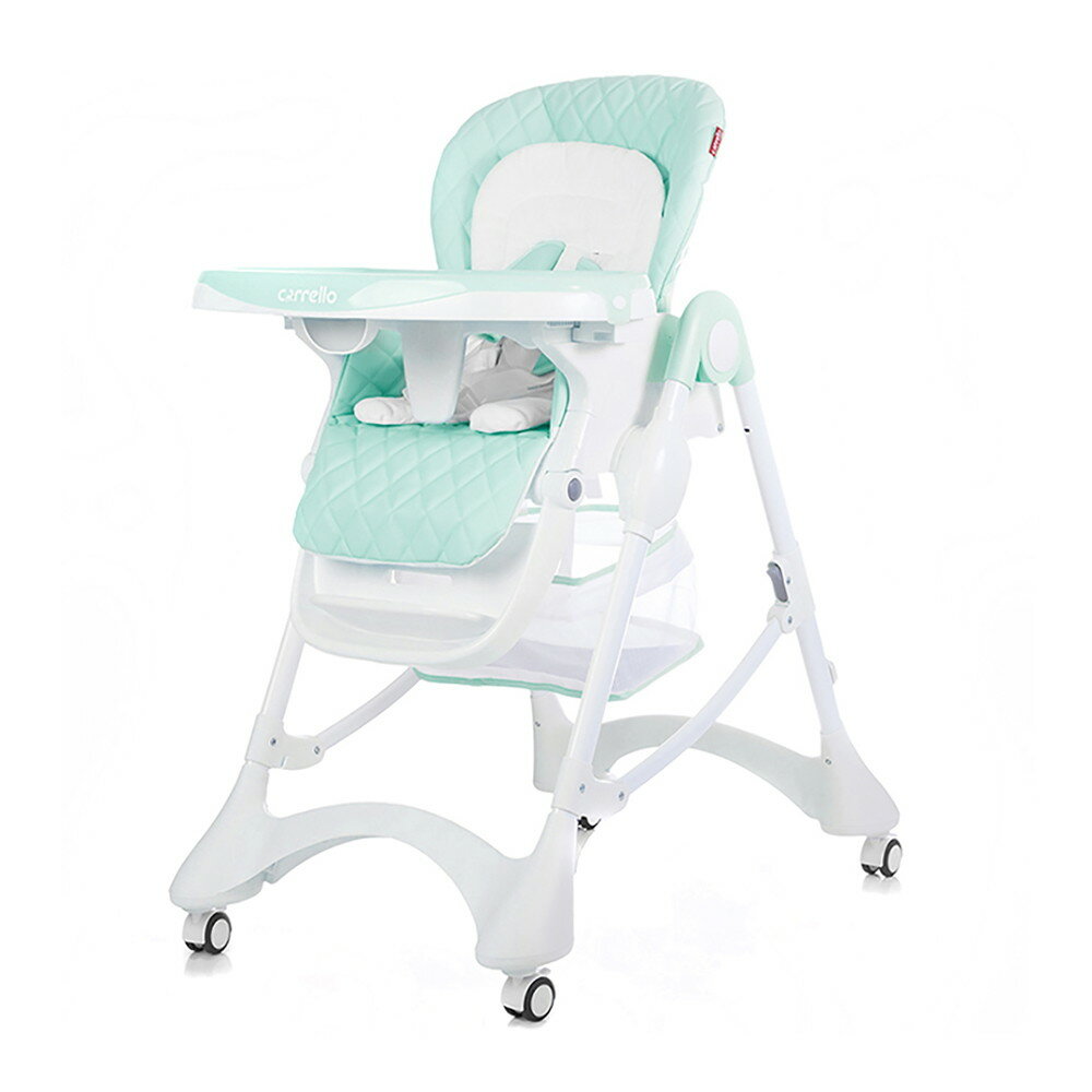 Стульчик для кормления CARRELLO "Caramel", sky blue, с регулировкой спинки, от 6 месяцев до 3 лет