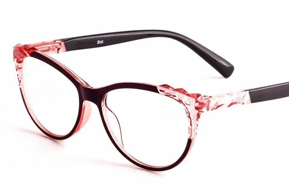 Готовые очки для зрения корригирующие Marcello GA0175 C3 с диоптриями +3.5 для чтения на плюс, женские, бабочки, Пластиковые.